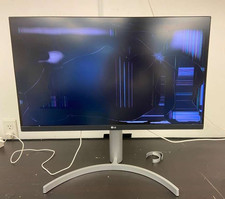 LG 27UK650-W 27  4K UHD HDR IPS White Monitor Display 3840x2160 FreeSync CRACKED