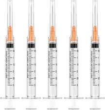 25 Gauge 1 inch Needle with Syringe 30Pack,1ml Luer Lock Disposable Syringes