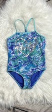 Hurley Kids One-Piece Swimsuit - Blue and Teal
