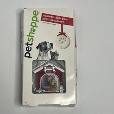 PetShoppe Customizable Paw Print Ornament with Photo Frame   New