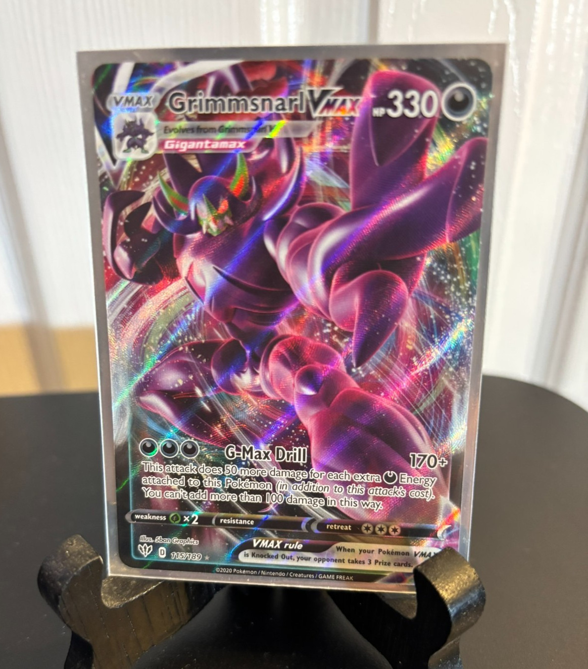 Grimmsnarl VMAX #115 Pokemon Darkness Ablaze NM 2020