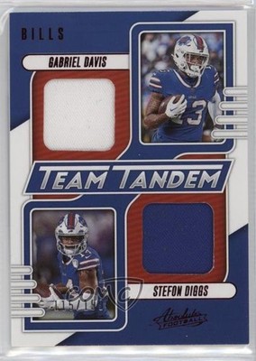 2023 Panini Absolute Team Tandem Materials /199 Gabriel Davis Stefon Diggs h3a