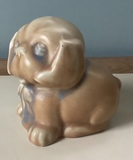 Vintage 1930s ceramic Bonzo Dog Figure Ornament Glazed Finish H 11cm collectable