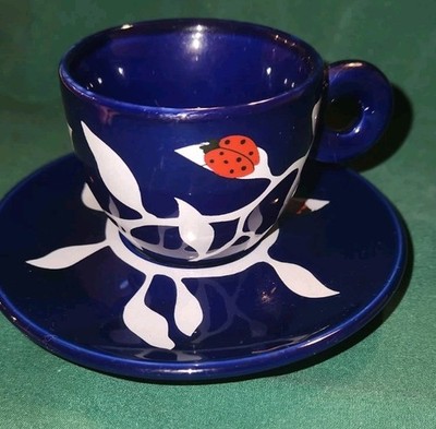Illy Collection Espresso Cup & Saucer 1994 Limited Edition Luca Trazzi Italy