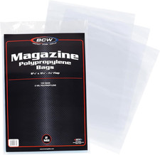 Magazine Bags - 1 Pack of 100 | Acid-Free, Crystal Clear Polypropylene Sleeves f