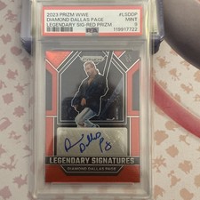 2023 Panini Prizm WWE Legendary Signatures Red /99 Diamond Dallas Page PSA