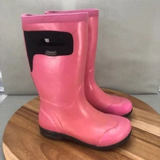 Bogs Neo Youth Pink Waterproof Rain Boots Size 2 Kids Outerwear Footwear