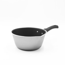 Casserole Conique Antiadhésive avec Bec Verseur 0.5 Litres Argenté Aluminium