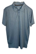 All In Motion Mens Shirt Polo Golf Stripe Polyester Blend Large