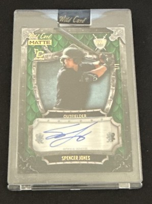 SPENCER JONES 1/1 AUTO RC!!!  2024 WILD CARD MATTE WEEKEND WARRIOR YANKEES!  