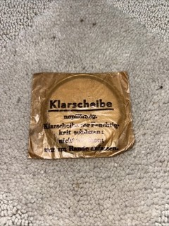 WW2 Wehrmacht Original German Gas Mask Spare Eye Lenses Dated 1943.