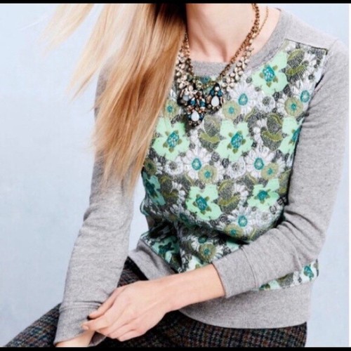 J Crew floral sweater. Small. | eBay