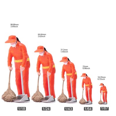 1/18 1/24 1/43 1/64 1/87 Miniature Environmental Worker Woman Scene Figure