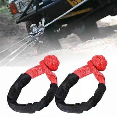 2PCS Softschäkel Tauwerkschäkel Offroadschäkel Bruchlast 38000 LBs 55x2.2cm NEU