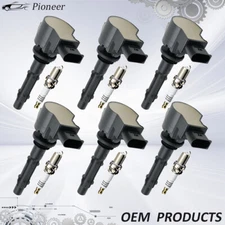 6X OEM Ignition Coil+Iridium Spark plugs Pack For Mercedes-Benz C300 E350 UF535