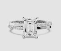 Smaragd Schliff Diamant Solitaire Verlobungsring 14K Weiss Gold 1.20 Karat Lab