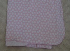 Carter's Pink White Polka Dot Baby Blanket Flannel Receiving Security Lovey