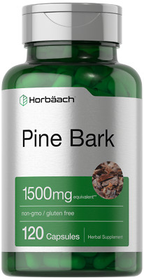 Pine Bark Extract Capsules | 1500mg | 120 Count | Non-GMO  by Horbaach