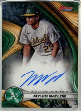 2024 Bowman's Best Myles Naylor Best of 2024 Autographs Black Refractor /10