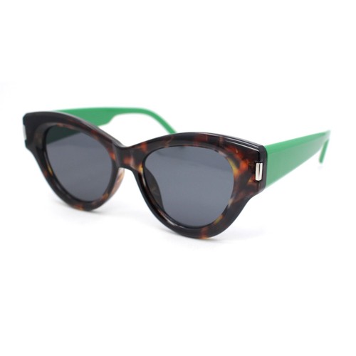 Gafas de sol gruesas biseladas con cuernos de gran tamaño ojo de gato de moda - Imagen 14 de 17