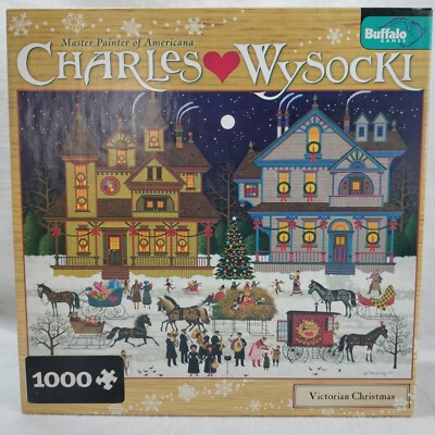VICTORIAN CHRISTMAS Artist Charles Wysocki Art Print Jigsaw Puzzle RARE New 2013