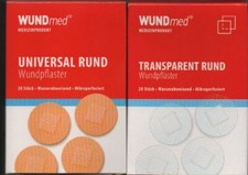 40 Round Plasters Two Varieties to Choose From Brown or Transparent - 2.5cm by Wundmed