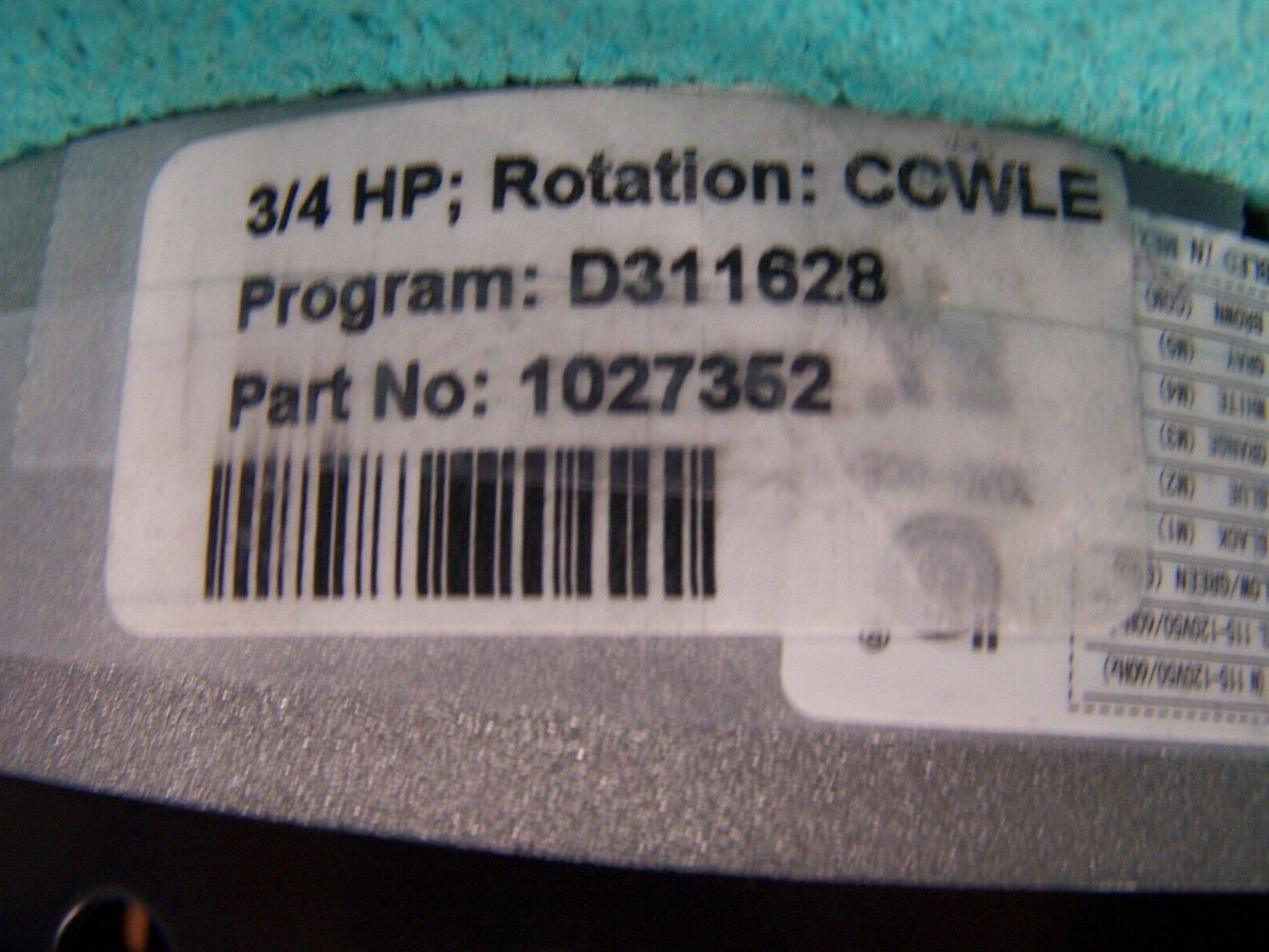 New Intertherm Nordyne 1021504 OEM Blower Motor 3/4HP ZWK702D00605 