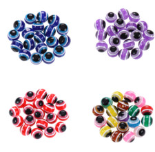 6mm 8mm 10mm 12mm Resin colorful round eye spacer loose beads Jewelry Making