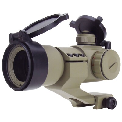 TacFire 1x30mm Dual Illum Red/Green Dot Sight w/ Cantilever Mount, Tan #RD004-T