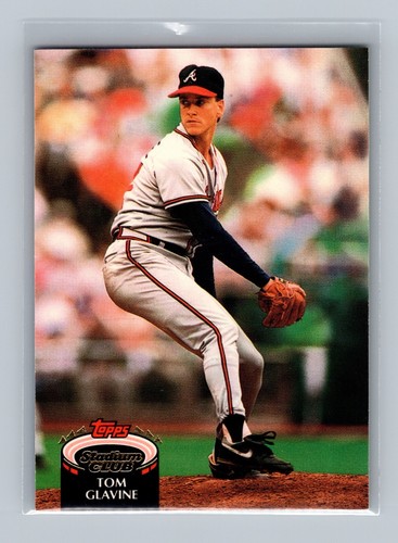 Tom Glavine #395 1992 Stadium Club card