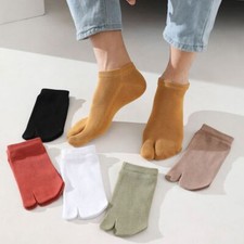 1pair Cotton Unisex Men Japanese Flip Flop Two Toe Socks Split Tabi SocksHosiery