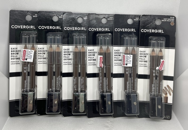 COVERGIRL (Lot of 6) Fill+Define Brow Pencils “Soft Brown” #510 FREE SHIPPING!