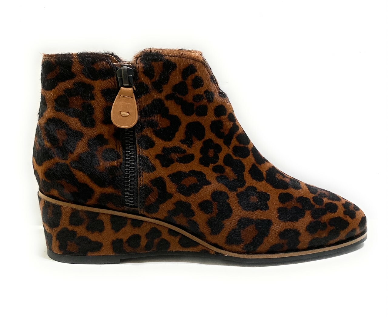 Calf Hair Wedge Booties 6.5 