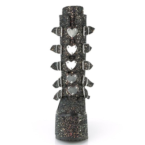 Demonia Swing-230G Rainbow Glitter Platform Boots • Ships in 2-4 Weeks • Gothic - Picture 2 of 4