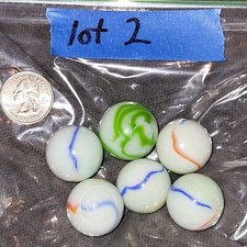 vintage marble lot of 6 estate find may include AKRO,AGATE,PELTIER,GERMAN