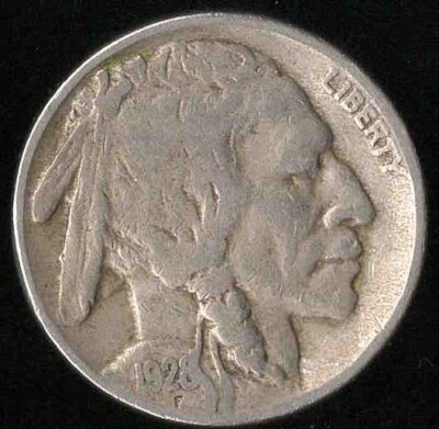 1928-S BUFFALO Nickel 0.05 USA 1928 S 1928S 5 Cents - FULL DATE