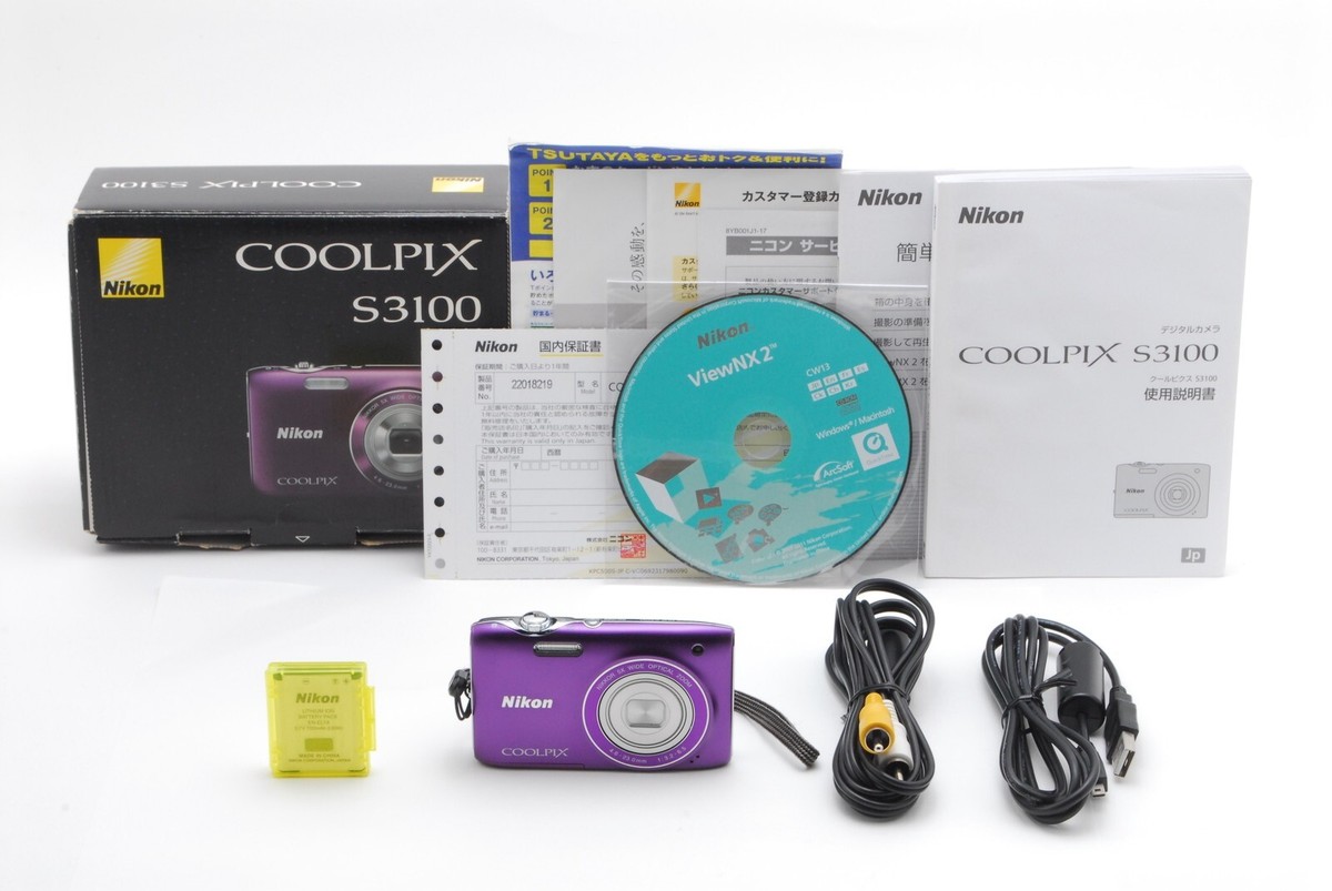 Nikon COOLPIX S3100 パープル Amazon.com : Nikon COOLPIX S3100 14 MP Digital Camera with