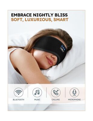 MUSICOZY Cuffie Sonno Bluetooth 5.2 Wireless - Auricolari Sportivi Neri, Leggeri, Comodi - 6