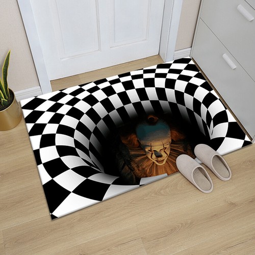 3D Vortex Illusion Carpet Door Floor Mat Abstract Geometric Optical