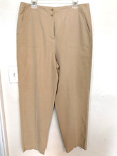 Talbots Womens Pants 14 Brown Khaki Chino Pockets Dress Casual Office Career