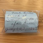 Fired Bullet Gettysburg July 1,2,3  1863