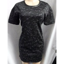 BANANA REPUBLIC BLACK FAUX LEATHER INSETS CAREER CASUAL DRESS SIZE: 4 NWT $100
