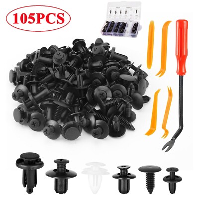 For Honda CAR 100x Box Set Bumper Fender Liner Push Type Retainer Clips Fastener