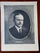 Calvin Coolidge JSA Coa Hand Signed 14x11 Photo Autograph