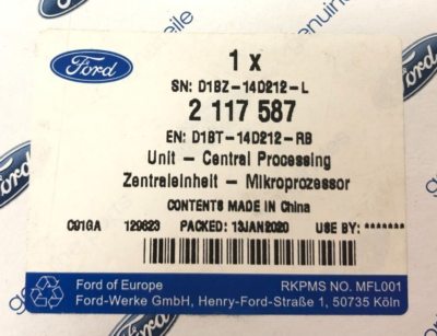 Genuine Ford Central Focus Kuga TRANSIT Media Processing Unit 2016 