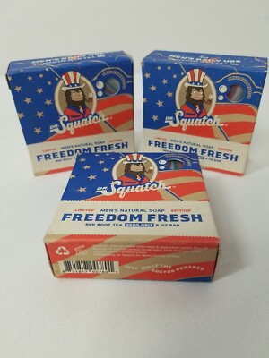 Dr. Squatch Natural Bar Soap Freedom Fresh (Lot of 3)