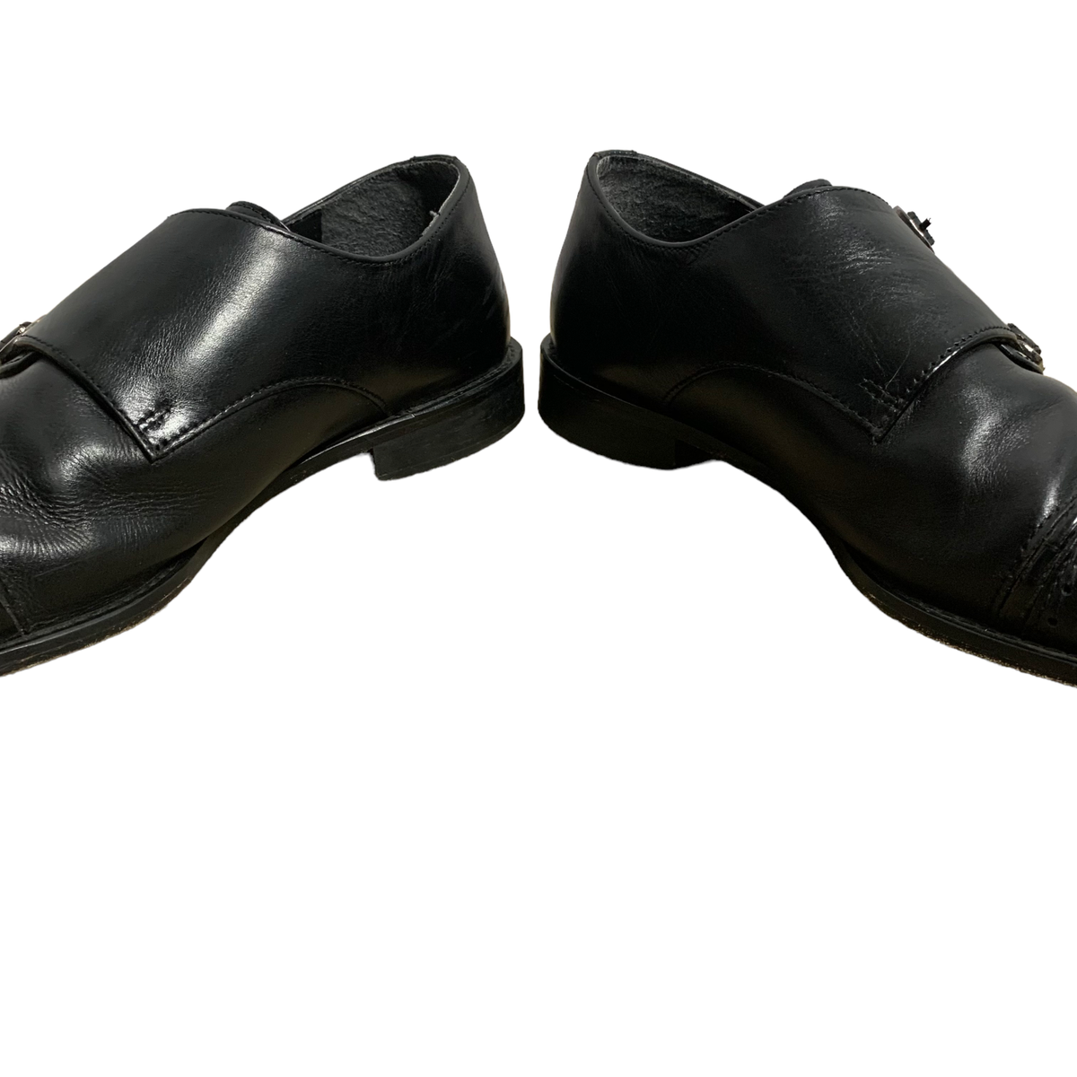 Stacy Adams Leather Double Monk Strap Shoes 9.5 Black Cap Toe Silver Buckles Amazon.com | Stacy Adams Desmond Cap-Toe Monk-Strap Loafer  main image 4
