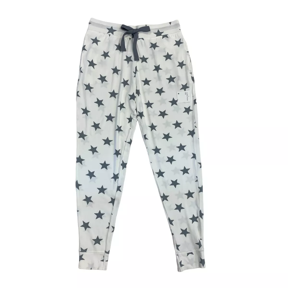 Nordstrom Pajama Pants Womens M Medium White Star Print Drawstring