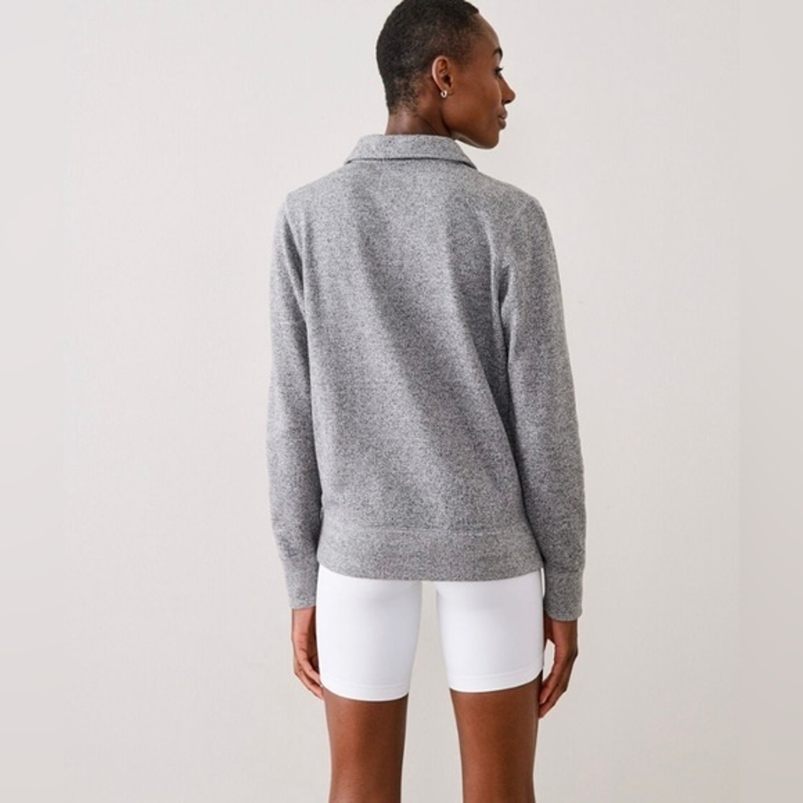 Roots Gray Original Zip Polo Pullover Sweatshirt … - image 3