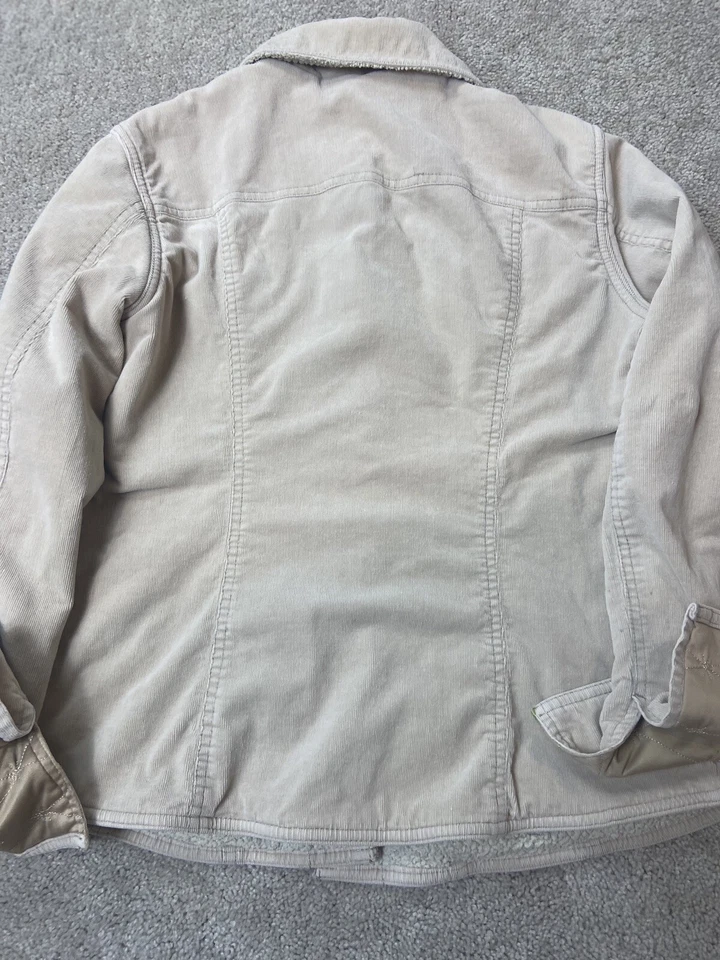 Для Joseph Fortune желтовато-коричневый бежевый вельветовый пиджак на пуговицах полностью изолированный женский L - Изображение 2 из 4